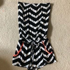 Lascana for Venus Black and White Romper